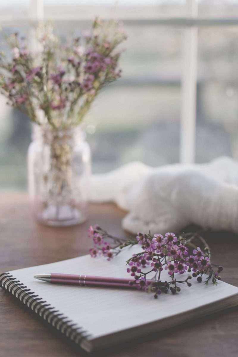 lavender and journal