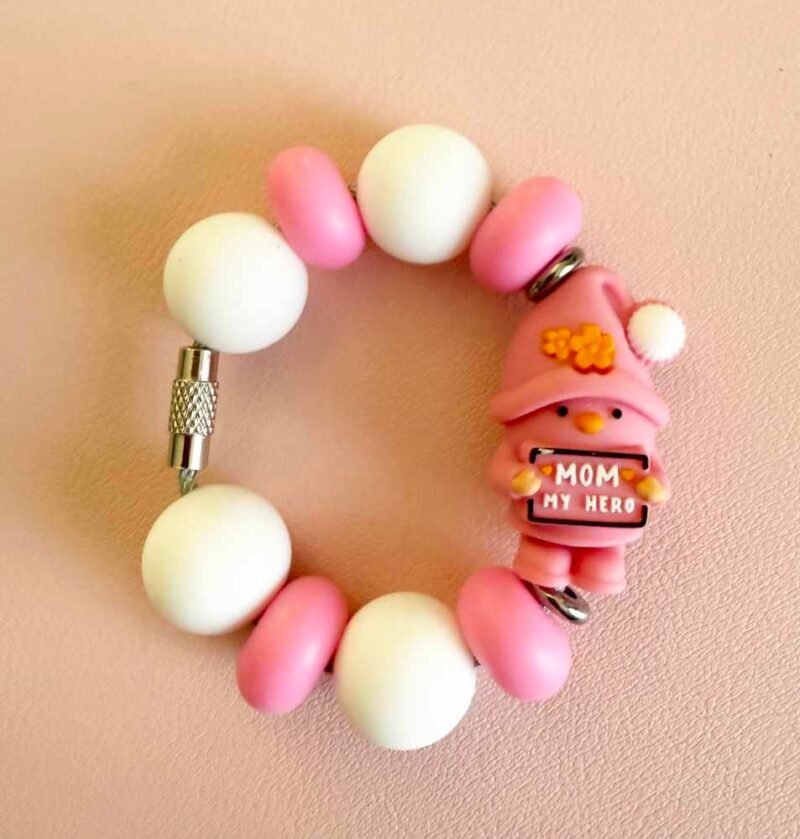 The "Mom, My Hero Gnome" Tumbler Dangler for Stanley Tumbler or Yeti